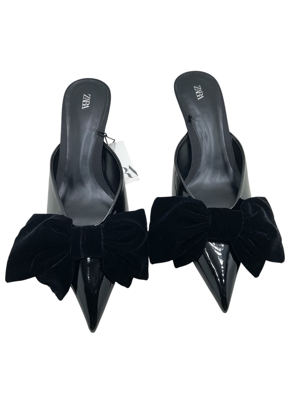 🆕{ZARA} Oversized Bow Pointy Toe Mules